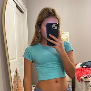 Light Blue Women's Crop Top